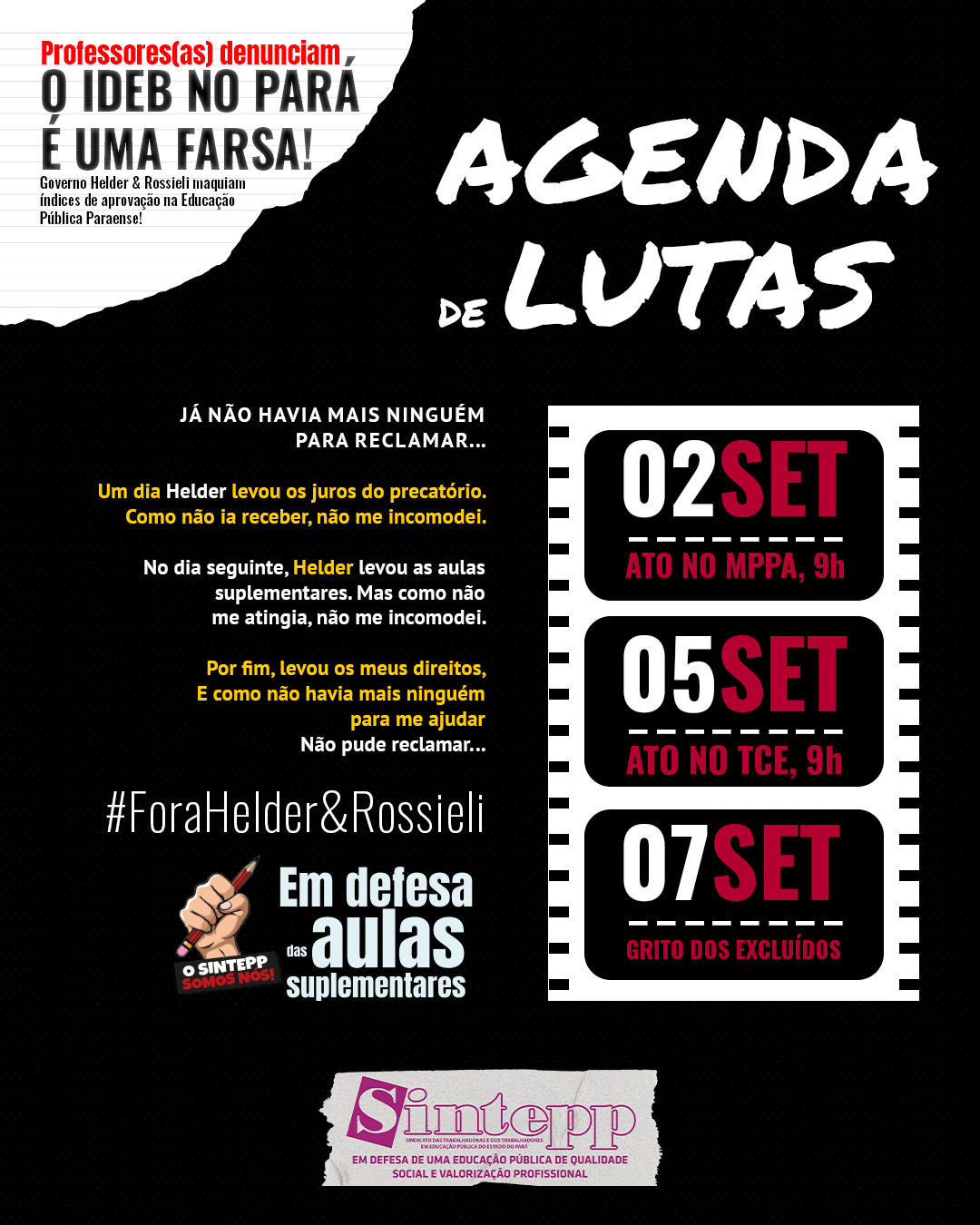 Ministério Público

Endereço: R. João Diogo, 100 - Cidade Velha 
Telefone: (91) 3198-2400


TCE-PA
Endereço: Tv. Quintino Bocaiúva, 1585 - Nazaré, Belém - PA, 
Telefone: (91) 3210-0555

ATO DOS EXCLUÍDOS
PÇA DA REPÚBLICA, 9h