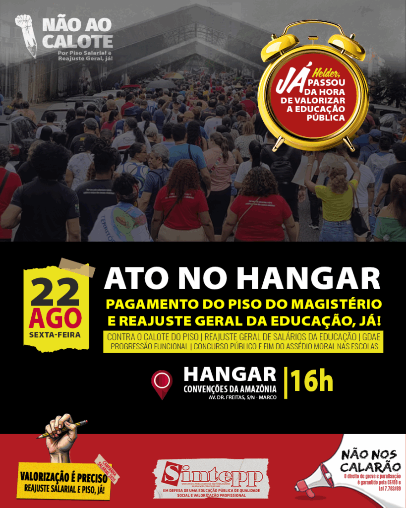 Ato no Hangar pelo pagamento do Piso