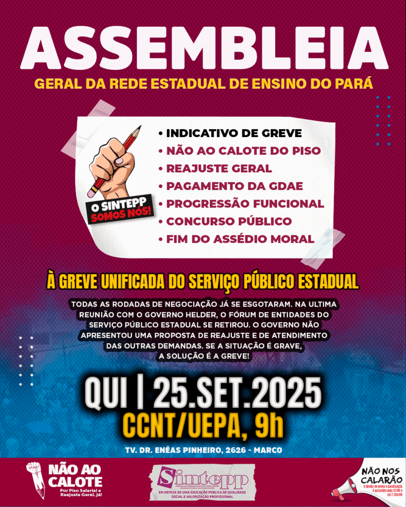 25|SET|2025 – Assembleia Geral da Educação