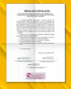 Edital de Eleição para Coordenação, Conselho Fiscal e de Ética da Regional Tocantina