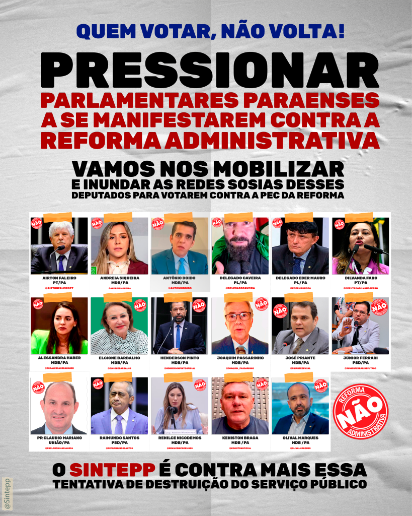 Não à Reforma Administrativa