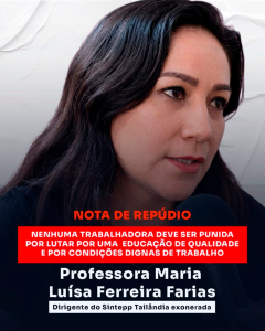 REPÚDIO – Lutar não é crime!
